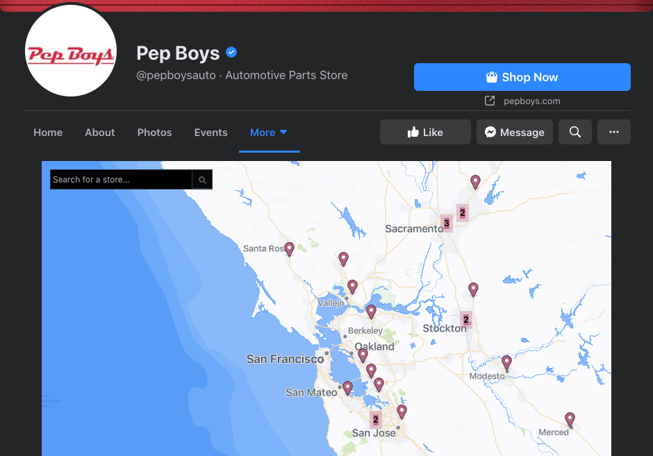 pep boys facebook page