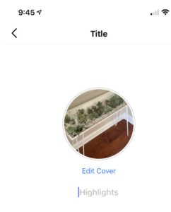 Instagram Highlight cover change