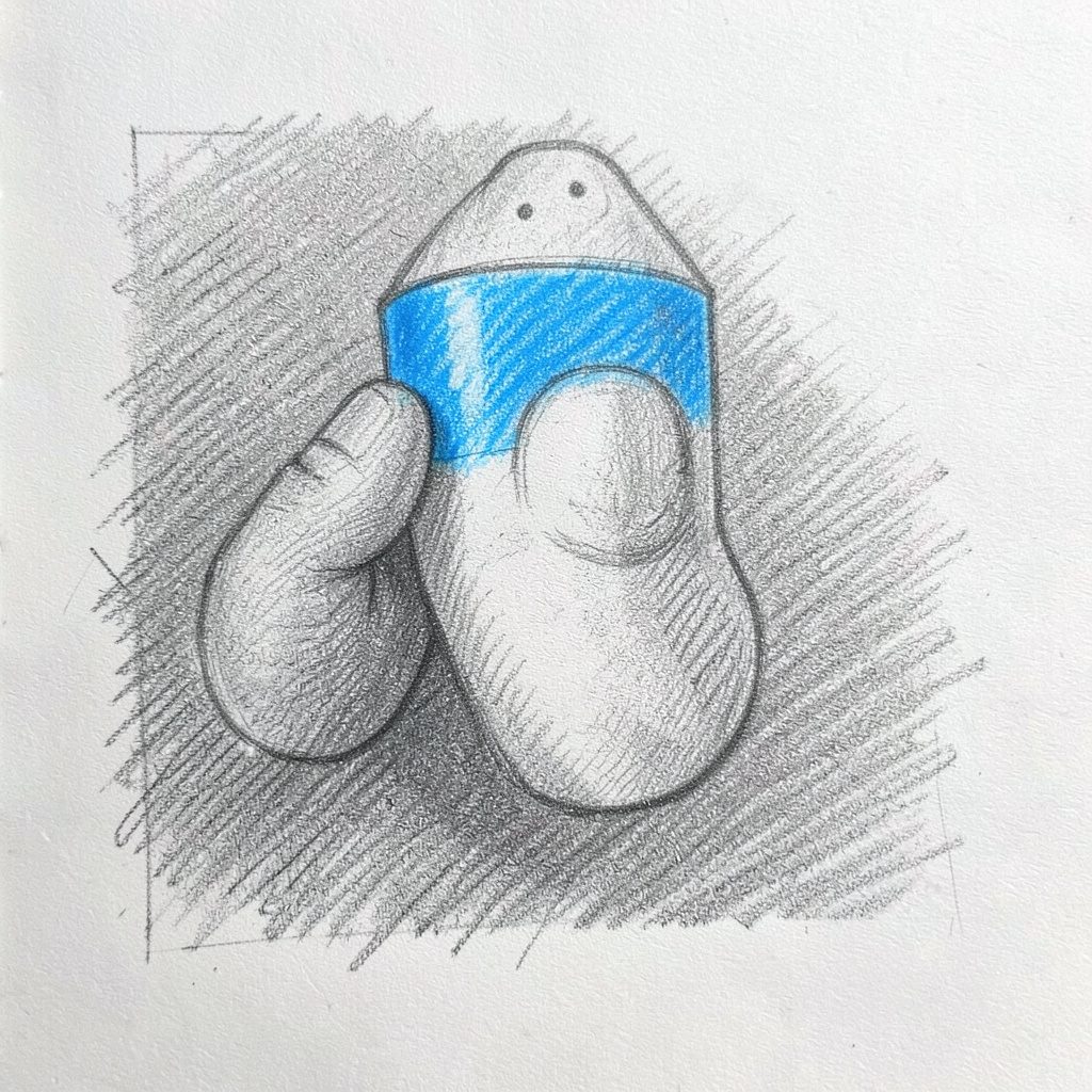 Graphite pencil sketch of overlapping hashtag symbols and speech bubbles in soft gray shading, thoughtful and communicative mood